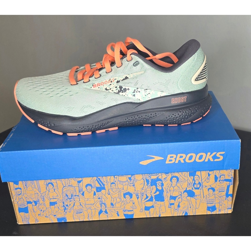 Brooks Ghost 16 Womens Running Shoes 6.5 Surf Flower Whitecap 1204071B378 - Picture 2 of 7